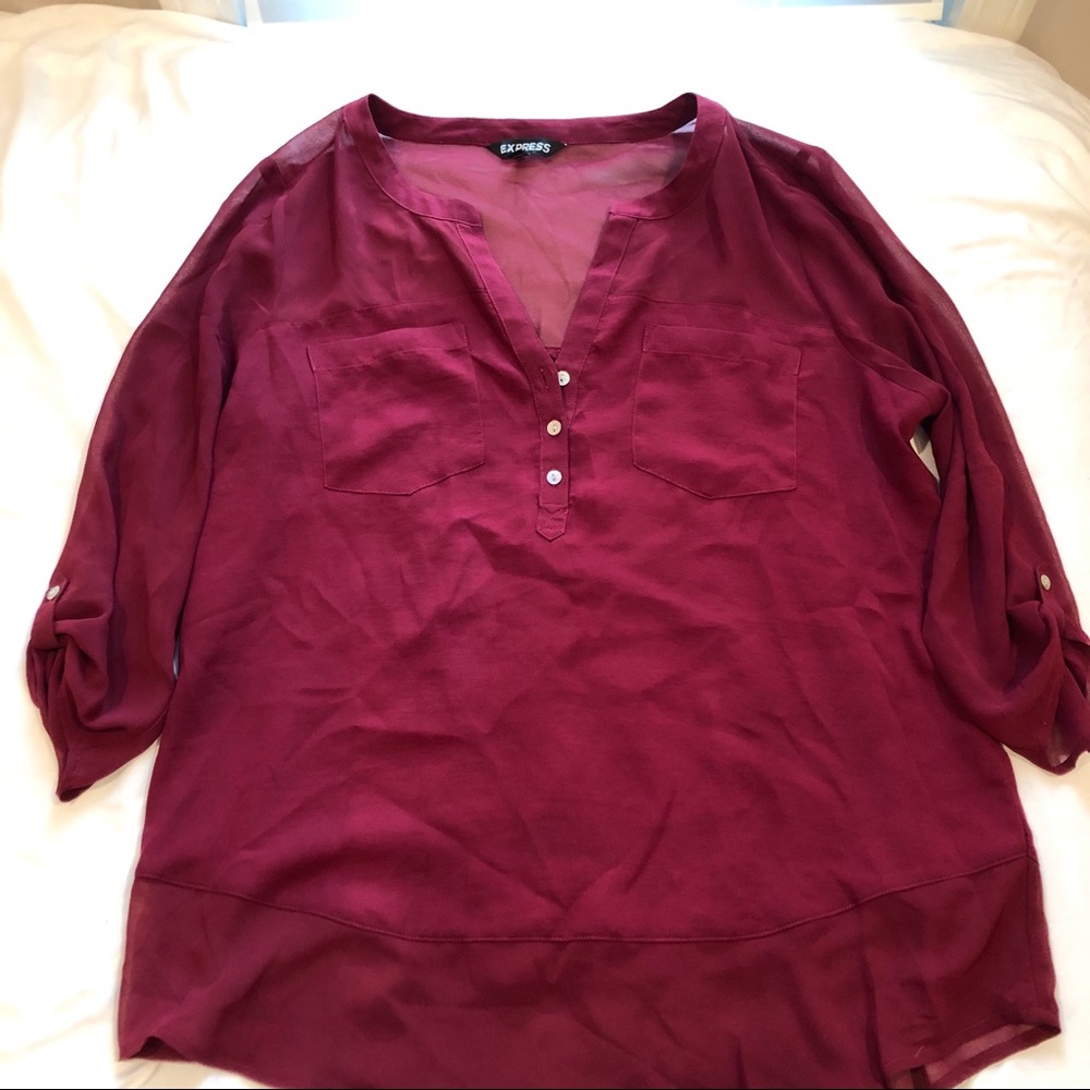 Burgundy Blouse